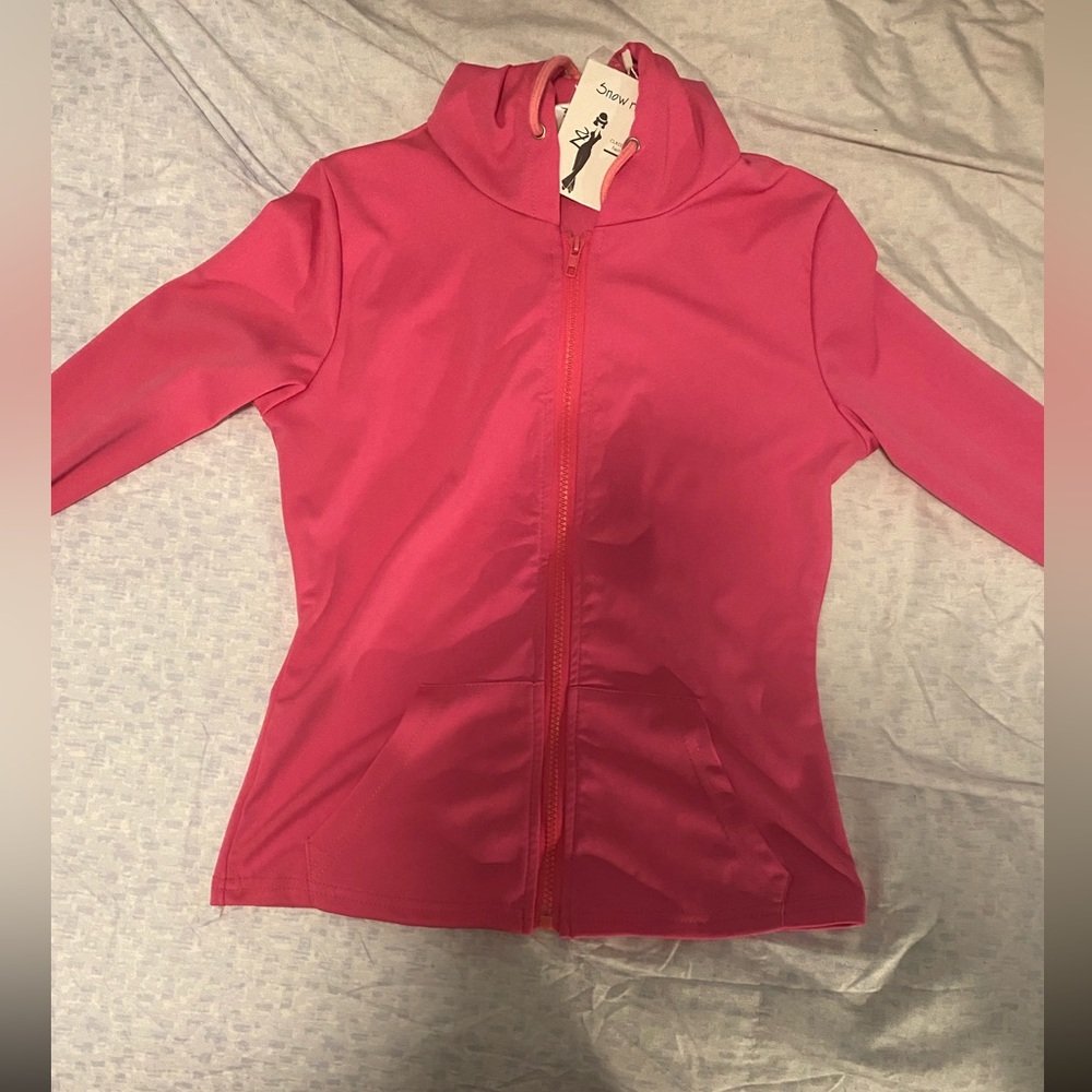 Hot Pink Athletic Jacket w Hood